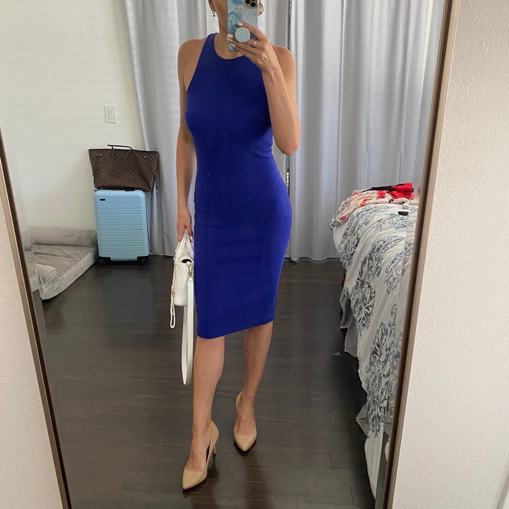 Blue midi dress